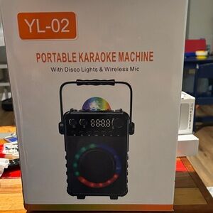 Portable Karaoke Machine with Disco Lights
